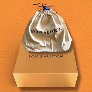 💕LOUIS VUITTON Magnetic Closure XXL Gift Box + Drawstring Bag • Saffron Imperial